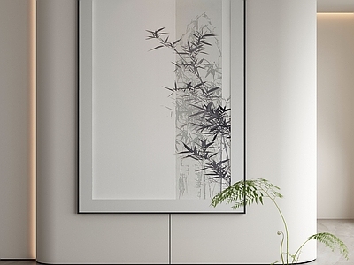 新中式侘寂挂画 油画 书房挂画 茶室挂画 客厅挂画 玄关挂画