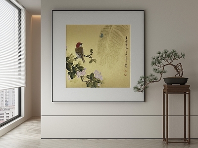 新中式侘寂挂画 油画 书房挂画 茶室挂画 客厅挂画 玄关挂画