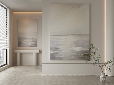 现代侘寂挂画 油画 书房挂画 茶室挂画 客厅挂画 玄关挂画