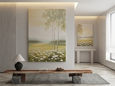 现代侘寂挂画 油画 书房挂画 茶室挂画 客厅挂画 玄关挂画