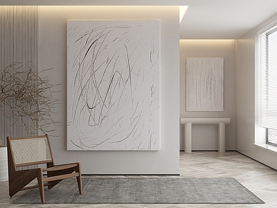 现代侘寂挂画 油画 书房挂画 茶室挂画 客厅挂画 玄关挂画