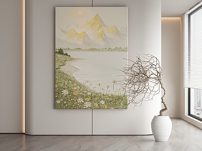 现代侘寂挂画 油画 书房挂画 茶室挂画 客厅挂画 玄关挂画