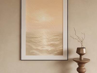 现代侘寂挂画 油画 书房挂画 茶室挂画 客厅挂画 玄关挂画