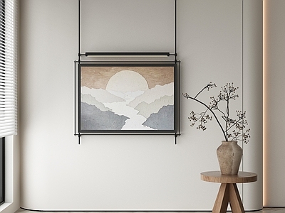 现代侘寂挂画 油画 书房挂画 茶室挂画 客厅挂画 玄关挂画