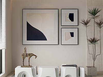 现代侘寂挂画 油画 书房挂画 茶室挂画 客厅挂画 玄关挂画
