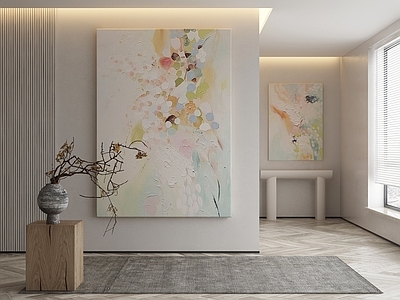现代侘寂挂画 油画 书房挂画 茶室挂画 客厅挂画 玄关挂画