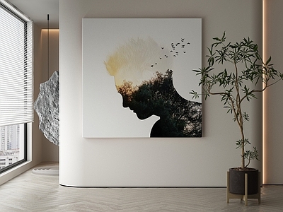 现代侘寂挂画 油画 书房挂画 茶室挂画 客厅挂画 玄关挂画