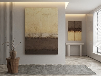 现代侘寂挂画 油画 书房挂画 茶室挂画 客厅挂画 玄关挂画