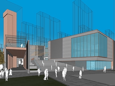 现代展览馆建筑 展览馆 艺术馆