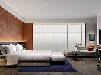 现代酒店客房 客厅