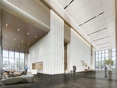 现代办公大厅 办公大堂 办公大厅