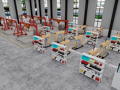 现代车间 车间 厂房 器械