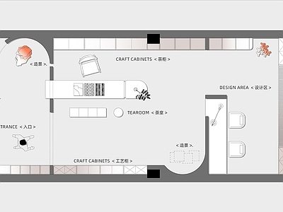 现代其他商业空间 专卖店展厅 全屋定制展厅 设计工作室 卡模 施工图