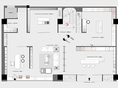 现代商场 商场展厅 好莱客 全屋定制门店 门店展厅 施工图