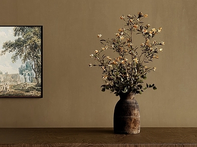 新中式侘寂花艺 干花 鲜花花卉