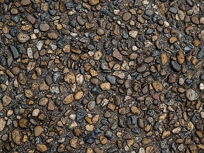 现代其它地面 石子路