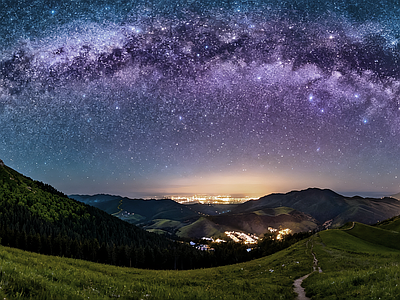现代天空HDR 夜景星空HDR 宇宙星空HDR 夜景HDR