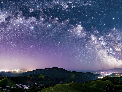 现代天空HDR 夜景星空HDR 宇宙星空HDR 夜景HDR