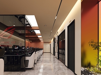 现代网吧网咖 网吧 网咖 现代网吧 电竞 过道