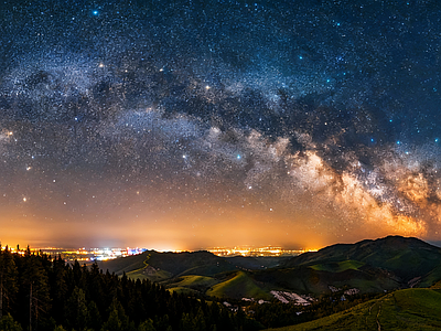 现代天空HDR 夜景星空HDR 夜景HDR 宇宙星空HDR