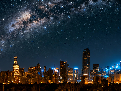 现代天空HDR 夜景星空HDR 宇宙星空HDR 夜景HDR