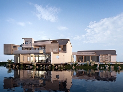 现代民宿建筑 新中式民宿建筑 乡村民房 民宿酒店建筑