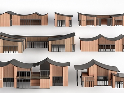 现代民宿建筑 新中式民宿建筑 乡村民房 民宿酒店建筑