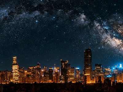 现代天空HDR 夜景HDR 城市星空HDR 宇宙星空HDR