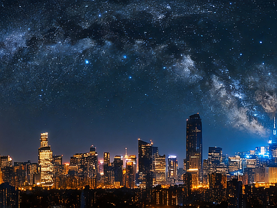 现代天空HDR 夜景星空HDR 夜景HDR 宇宙星空HDR