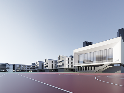 现代学校建筑 小清新学校