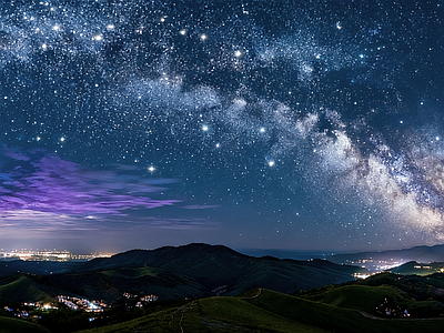 现代天空HDR 夜景星空HDR 宇宙星空HDR 夜景HDR