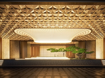现代新中式小区建筑 现代中式大门 小区主入口 小区大堂 现代中式入口大堂 人行出入口