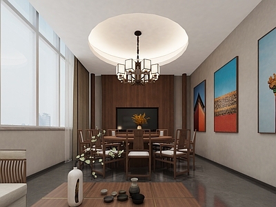 新中式现代包厢 餐厅包厢 会所包厢 酒店包厢 新中式包间 包间