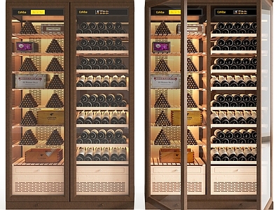 现代意式酒柜 恒温雪茄柜