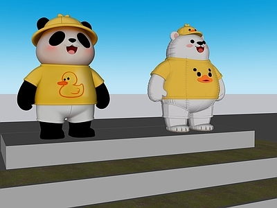 现代其他美陈 卡通美陈小品 动物美陈玩偶 卡通动漫公仔 动物景观小品 创意卡通玩偶