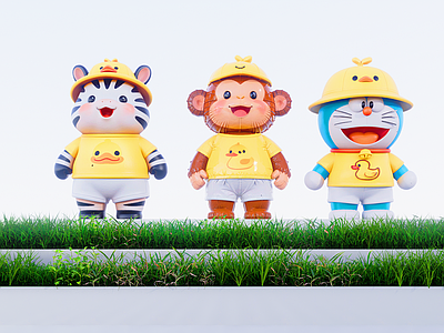 现代其他美陈 卡通动物美陈 动物卡通玩偶 动漫动物小品 网红商业美陈小品 室外动物IP小品