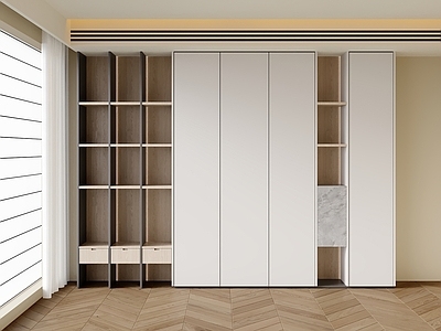 现代简约书柜 书房书柜 开放书柜 成品书柜 满墙书柜 边柜