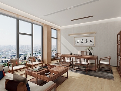 新中式接待室 新中式 接待室 会客厅 茶室