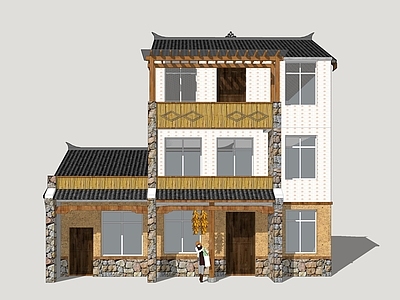 新中式乡村民房 农家乐 乡村农家乐 乡村民居建筑 乡土建筑 乡村旅游建筑