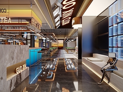 现代轻奢台球室 现代轻奢台球室 现代台球大厅