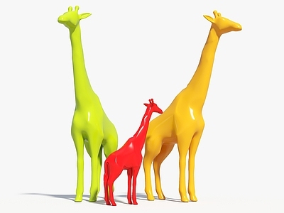 现代景观雕塑 长颈鹿雕塑 卡通长颈鹿 公园雕塑 动物雕塑 长颈鹿摆件