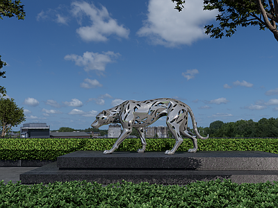 现代雕塑 动物景观小品 不锈钢动物雕塑 不锈钢景观小品