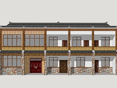 新中式乡村民房 农家乐 乡村农家乐 乡村自建房 乡村民居建筑