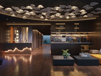 现代新中式足浴店 足浴大厅