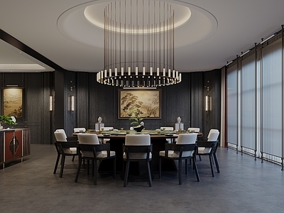 新中式中式中餐厅 餐厅 包厢