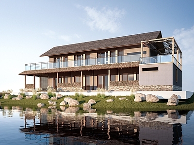 现代民宿建筑 新中式民宿建筑 乡村民房 民宿酒店 平地民宿建筑 山地民宿建筑