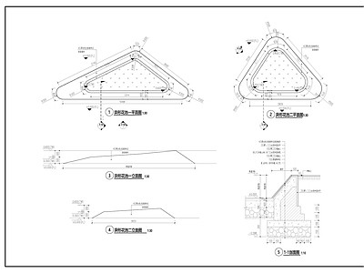 现代其他景观 异形花池 施工图