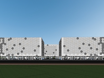 现代工业雨棚 现代停车楼 科技停车库 立体停车库 科技表皮