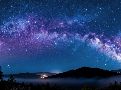 现代天空HDR 夜景星空HDR 宇宙星空HDR 夜景HDR