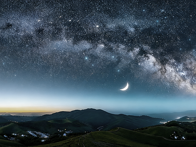 现代天空HDR 夜景星空HDR 宇宙星空HDR 夜景HDR